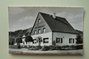 Postcard PC Braubach Rhein 1950s Restaurant Rosenacker Town architecture Rheinland Pfalz